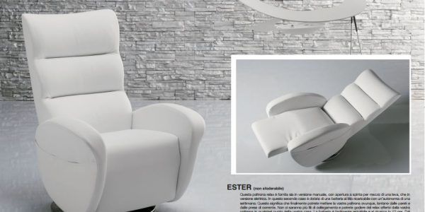 poltrona ester con poggiapiedi