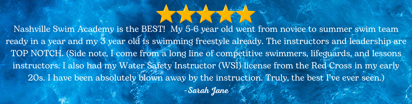 Nashville Swim Academy Review by Sarah Jane.