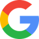 The google logo is a colorful circle with the letter g in the middle.