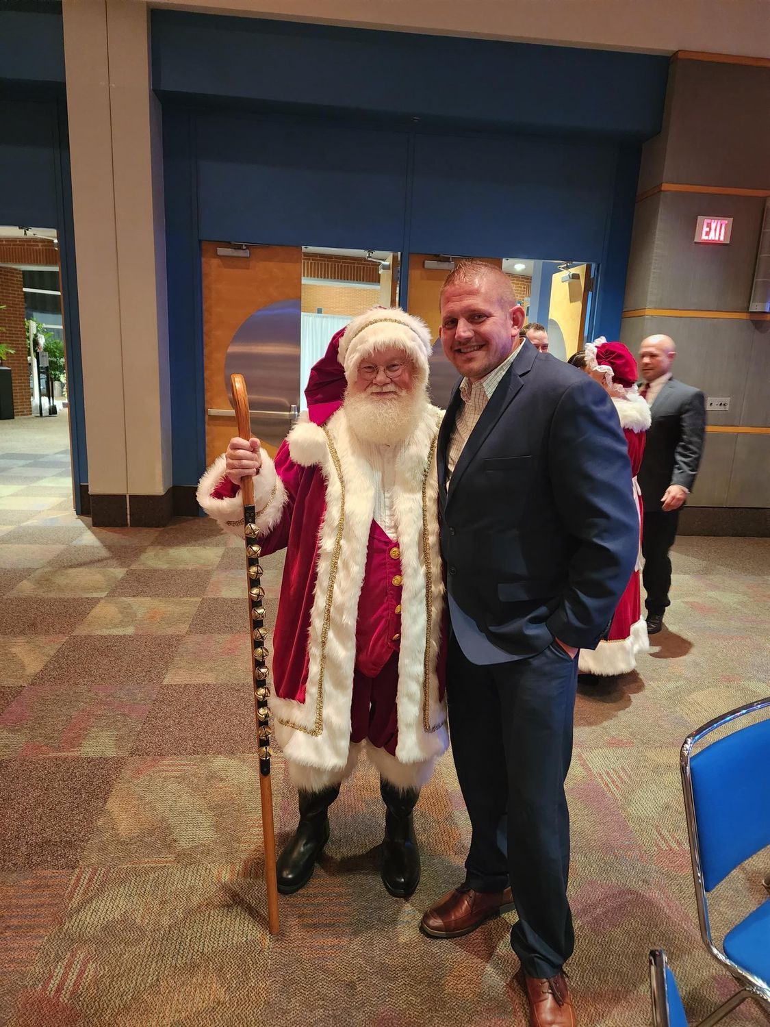 Jason meets with Santa at Akron Children's Hospital Holiday Tree Festival