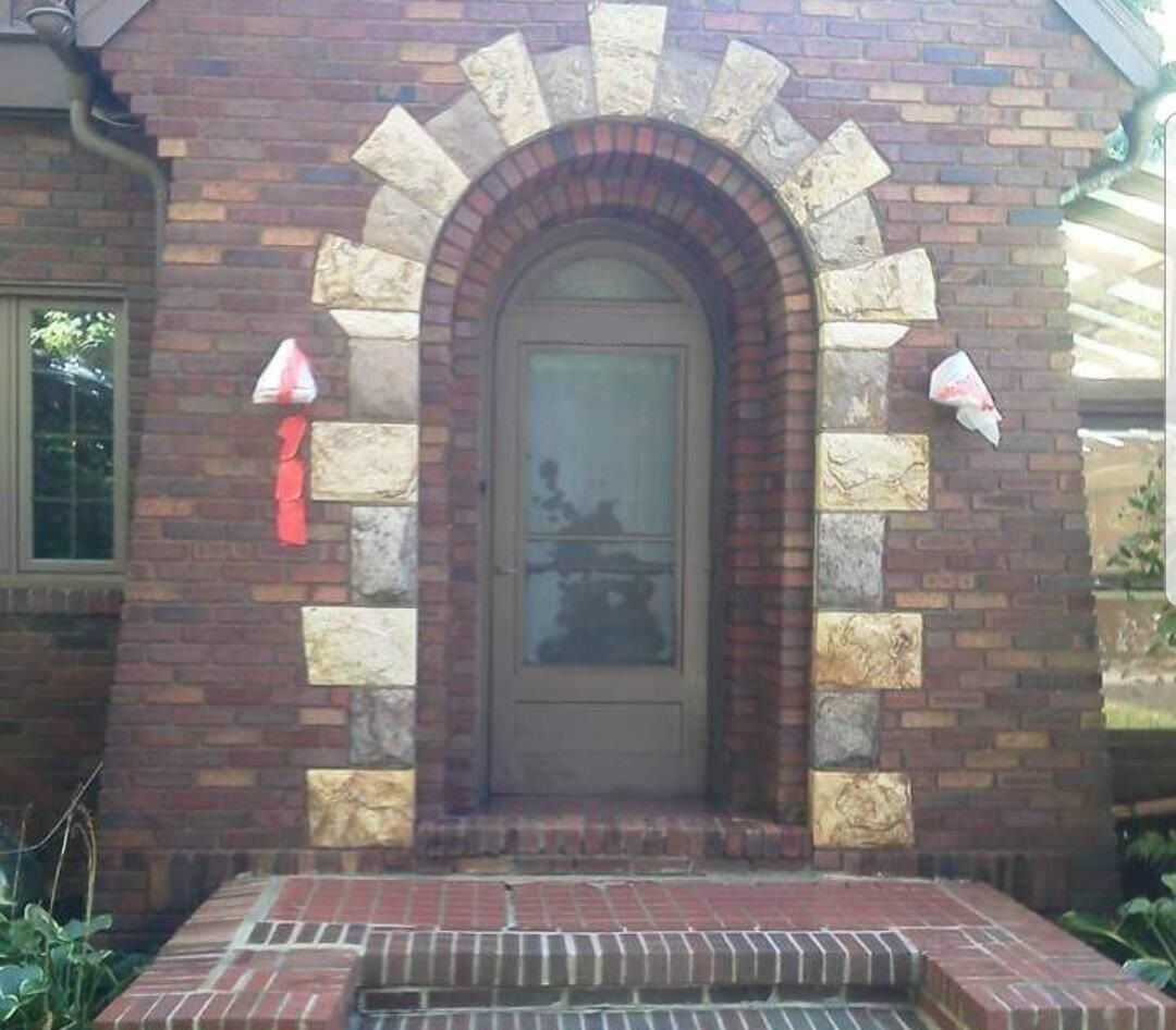 Front door on a home with fully restored and shining entry