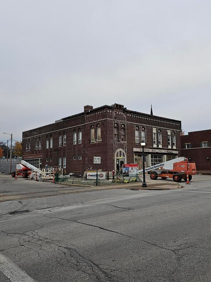 Cuyahoga Falls Fire-station #1 full view, Restoration by Ameriseal (330) 794-8040