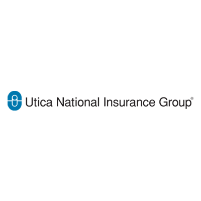 The utica national insurance group logo is on a white background.