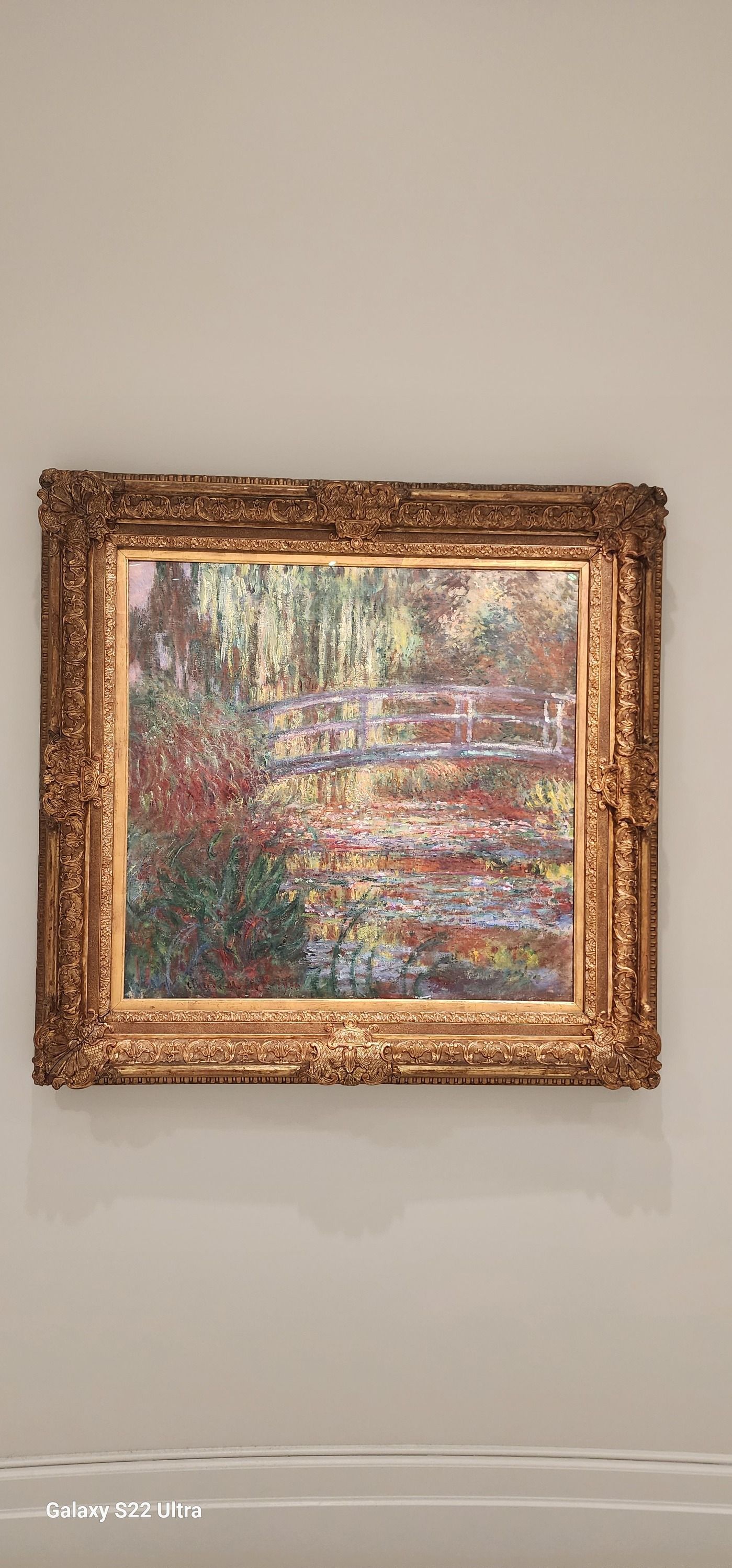 Framed Impressionist Painting of Water Lilies and a Bridge — Tropical North Framing Gallery Cairns in Cairns, QLD