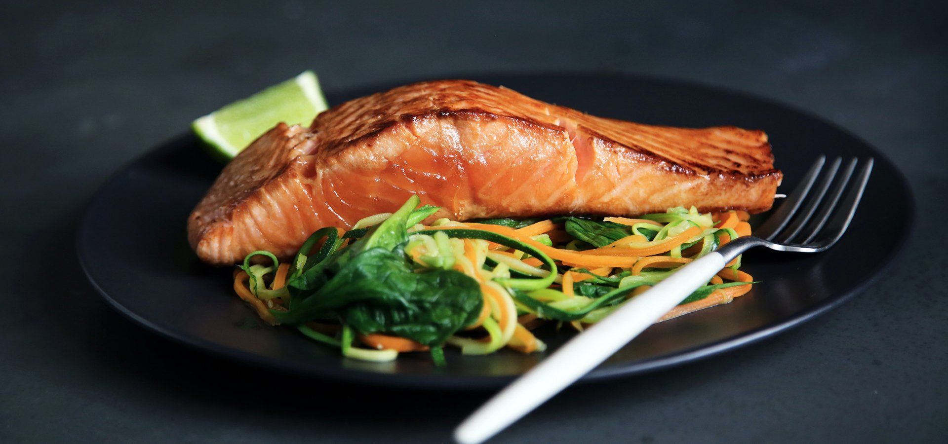Healthy dinner with Salmon and vegetables