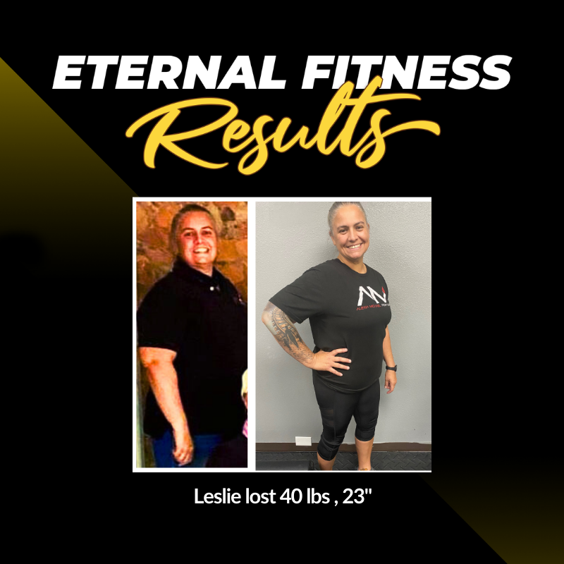 A picture of a woman before and after losing weight.