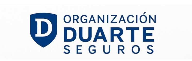 Logo of Organización Duarte Seguros: a blue shield with a white 