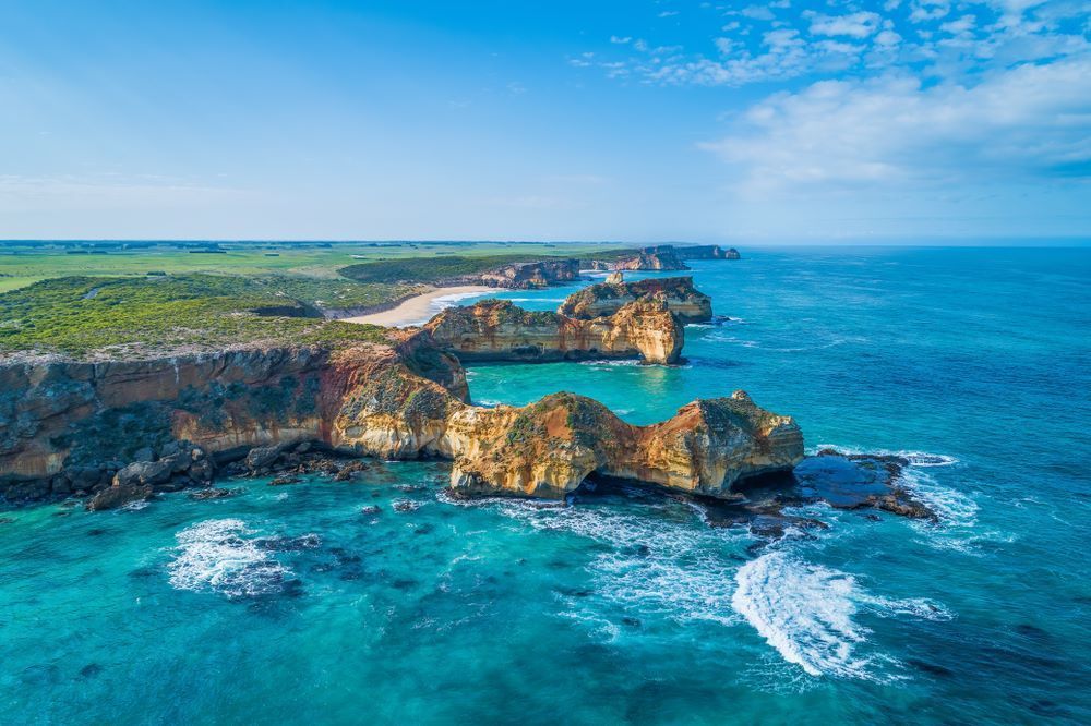 An Aerial View of a Cliff Overlooking the Ocean — Bellarine Removals In Warrnambool, VIC