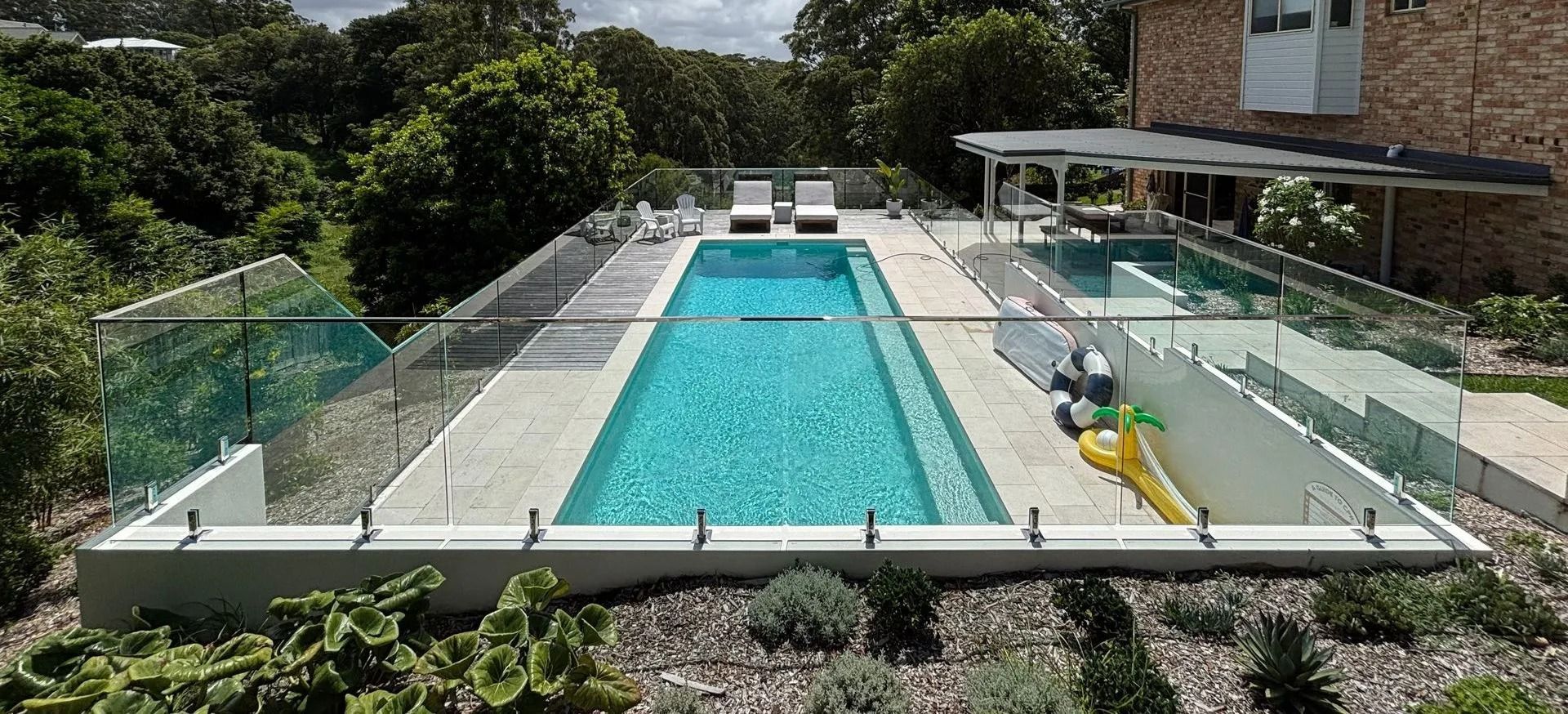 Rectangular Outdoor Swimming Pool — Divine Landscape Creations in Berkeley Vale, NSW