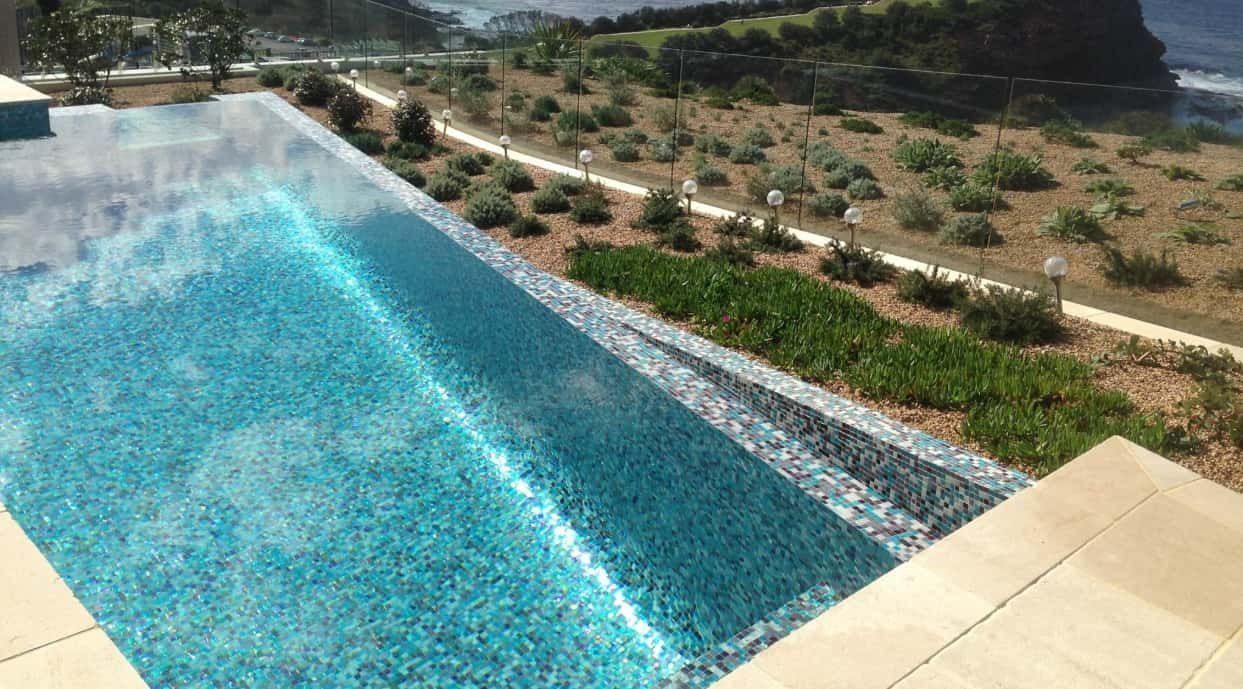 Infinity Pool Overlooking Ocean and Dry Landscape — Divine Landscape Creations in Berkeley Vale, NSW