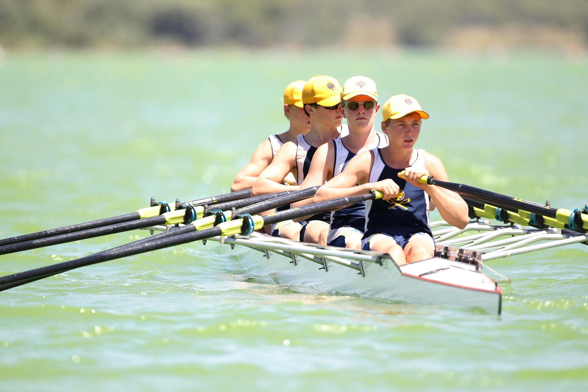 Rowing on a sunny day