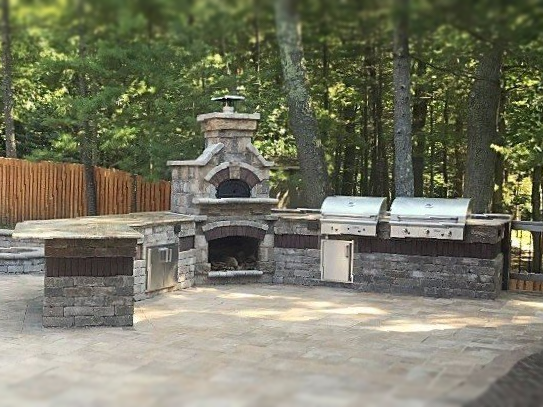 pizza oven on patio