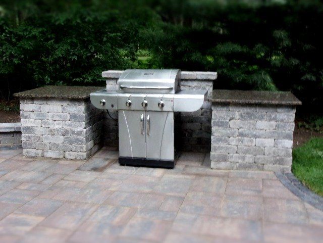 grilling station on patio