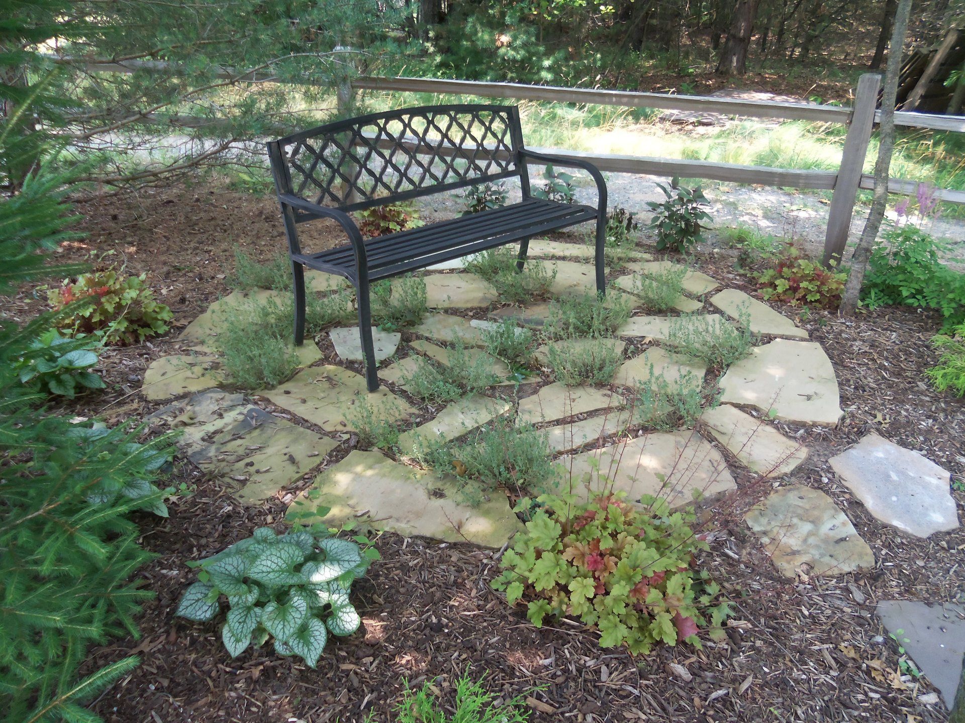 seating in garden
