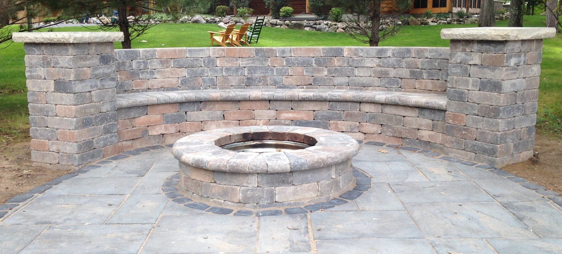 fire pit on patio
