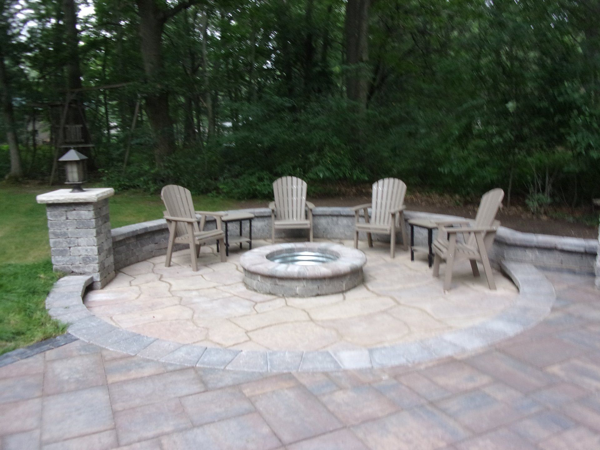 stone patio with fire pit 2