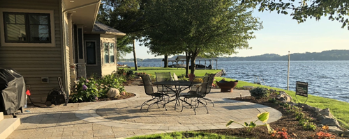 outdoor patio near the water