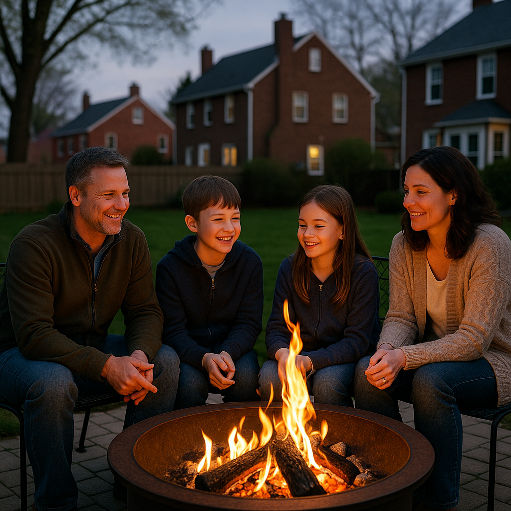 Firewood Manchester, New Hampshire family firepit gathering