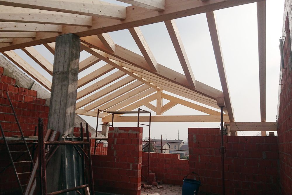 scheletro copertura in legno