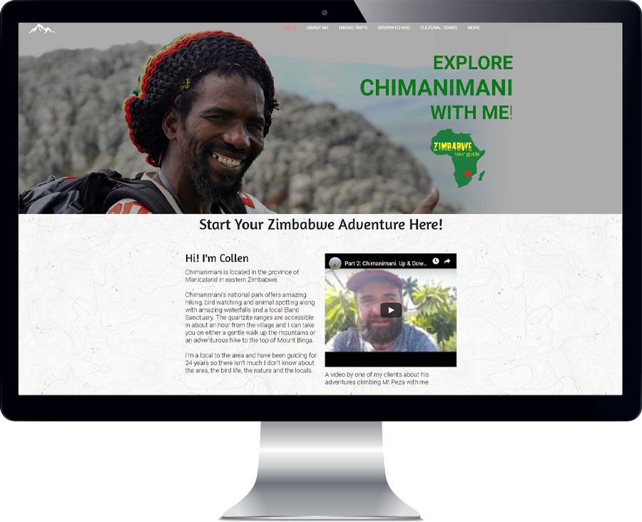 Zimbabwe Tour Guide website by Geek Queen