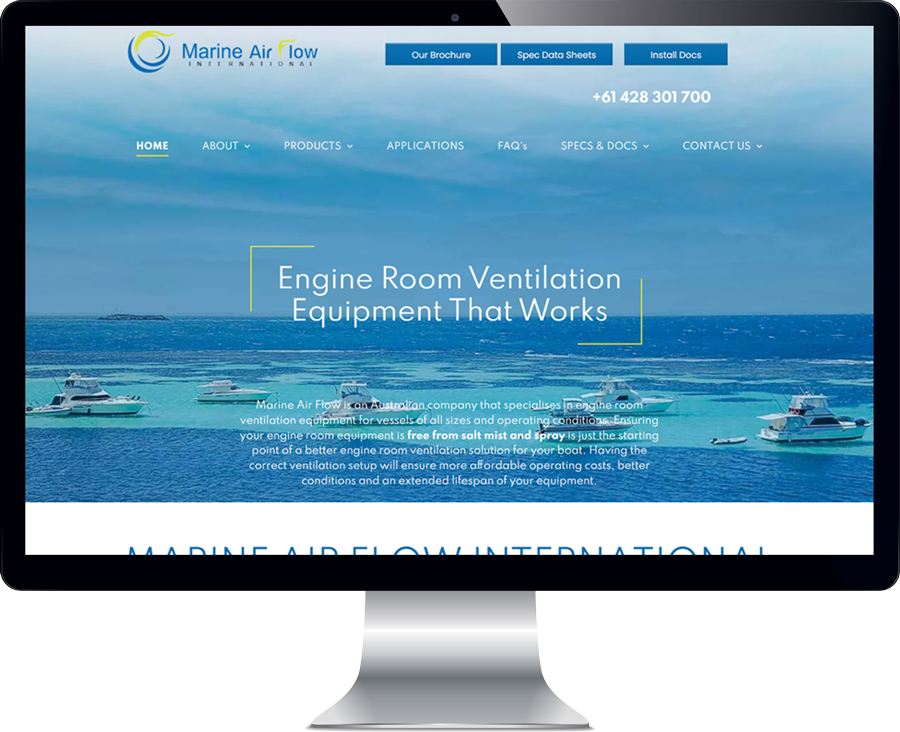 Marine Air Flow website by Geek Queen