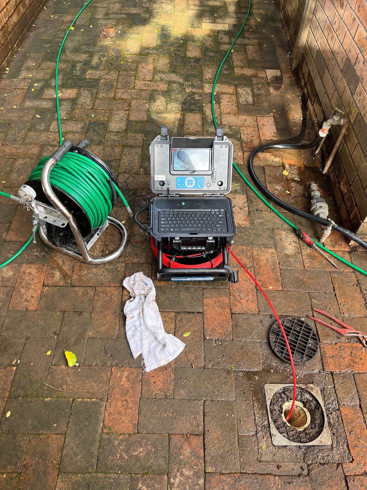 Burst Water Pipe Cast Iron In Stream — Distinct Plumbing Services In Wollongong