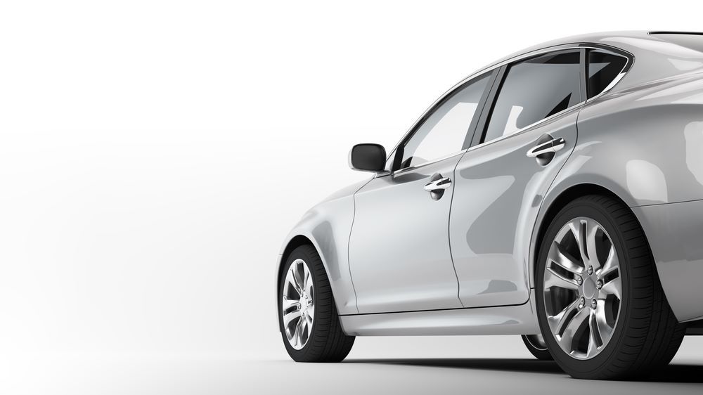 A Silver Car is Parked on a White Background — Camden Haven Panel Works In Laurieton, NSW