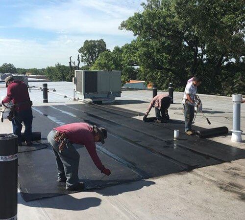 Low-slope Roof — Repairing Part of Roof in Chicago, IL