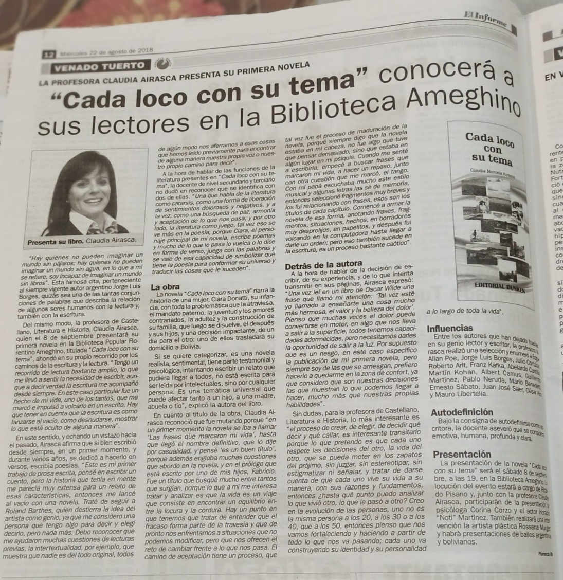 Claudia M. Airasca Escritora 