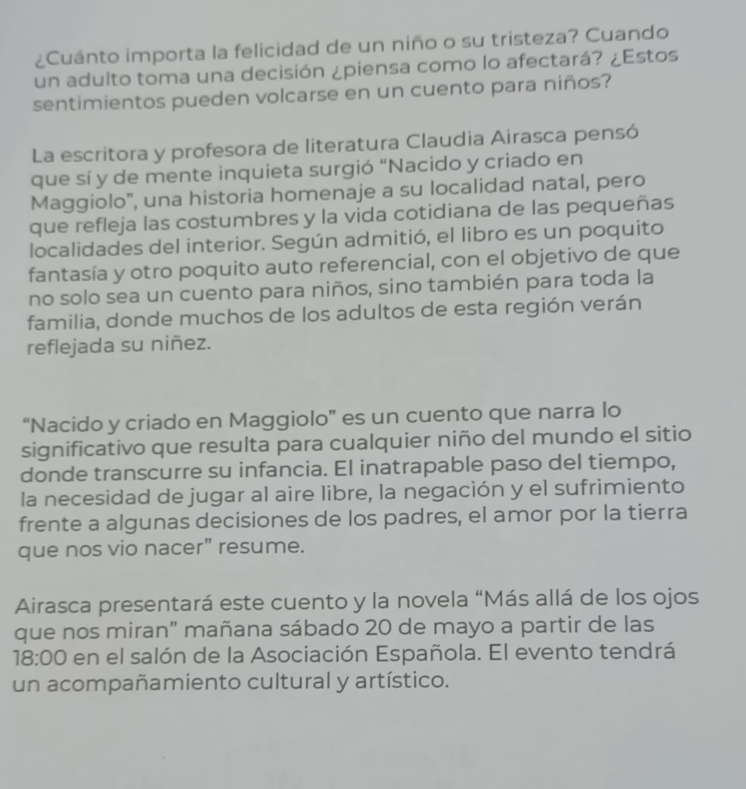 Claudia M. Airasca Escritora 