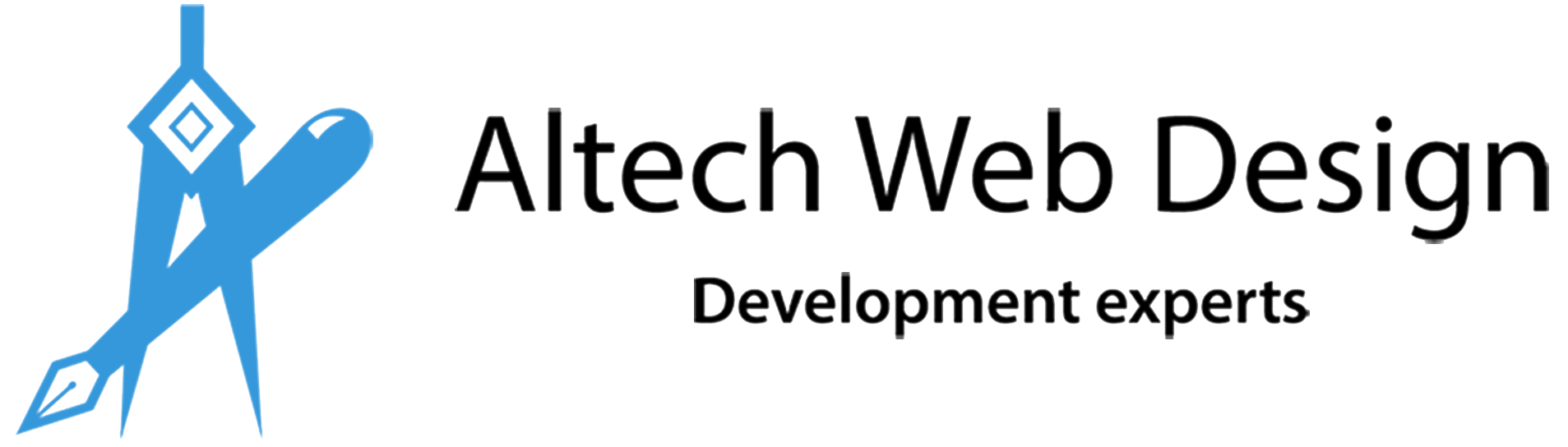 Un logotipo para expertos en desarrollo de diseño web de Altech.