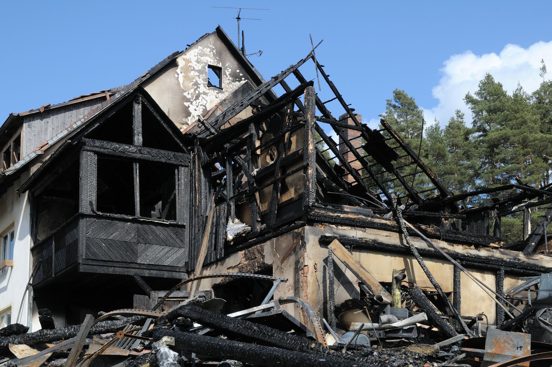 Fire Damaged House — Hendersonville, NC — Sutherland Insurance Company