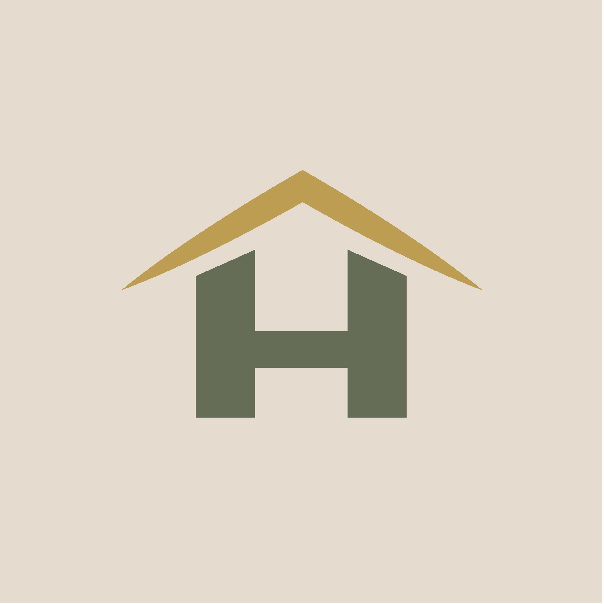 The letter h is in the shape of a house with a roof.