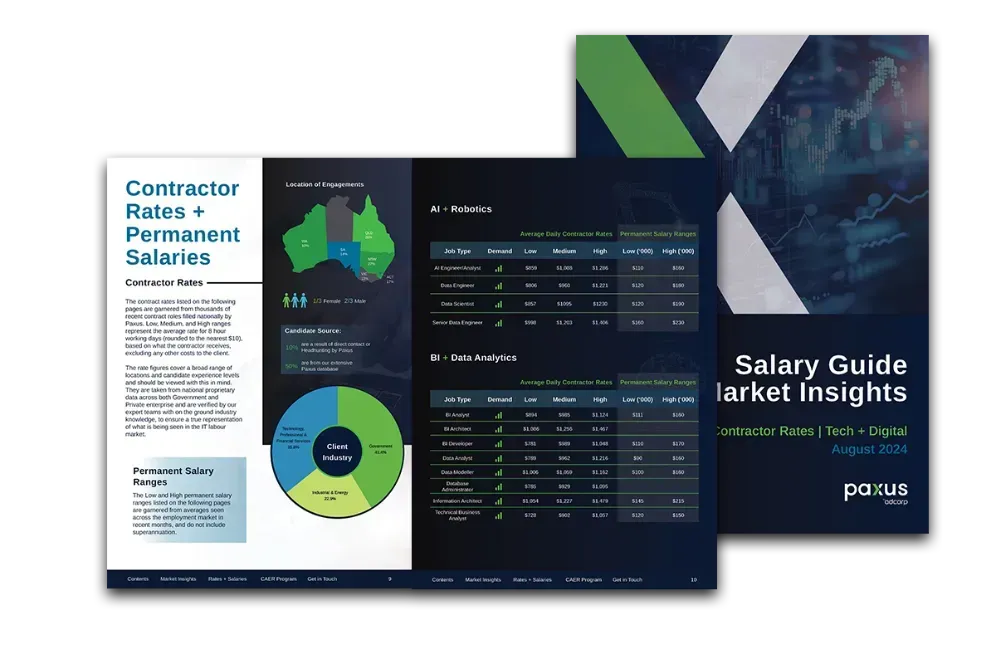 A salary guide for contractors and permanent salaries