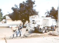 Men working with truck