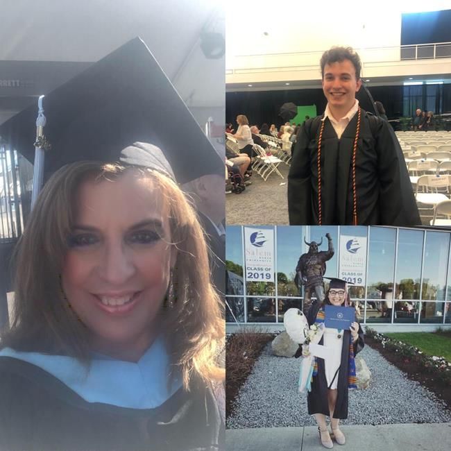 Jacqui, Her Daughter and Son Graduated From College