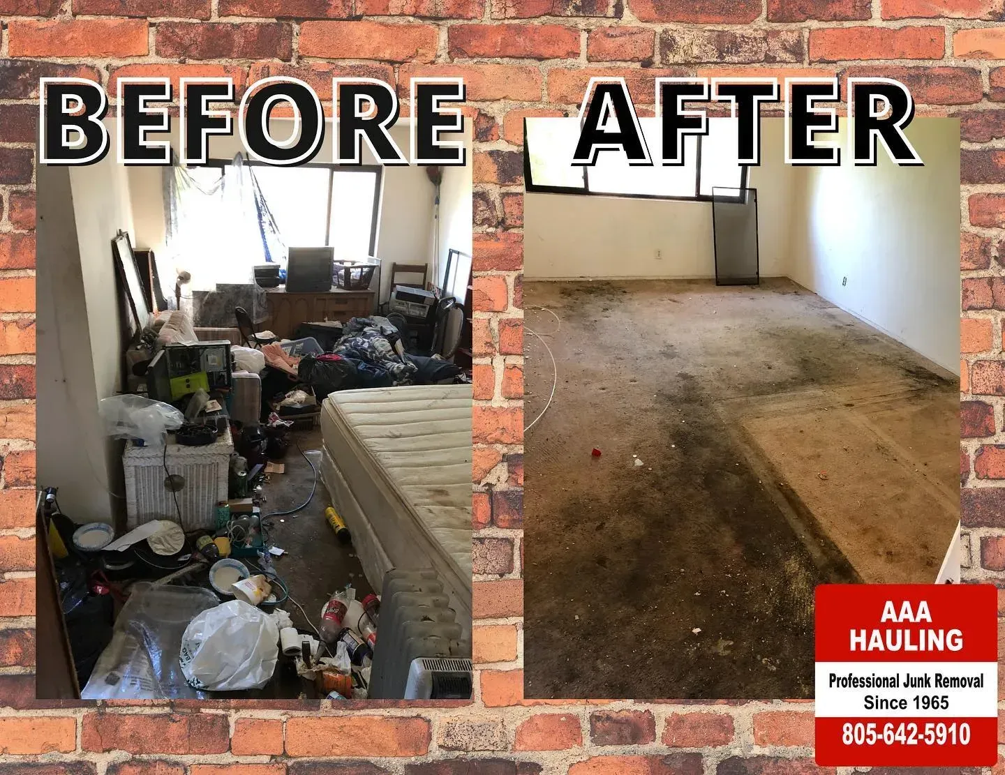 Before and after junk removal