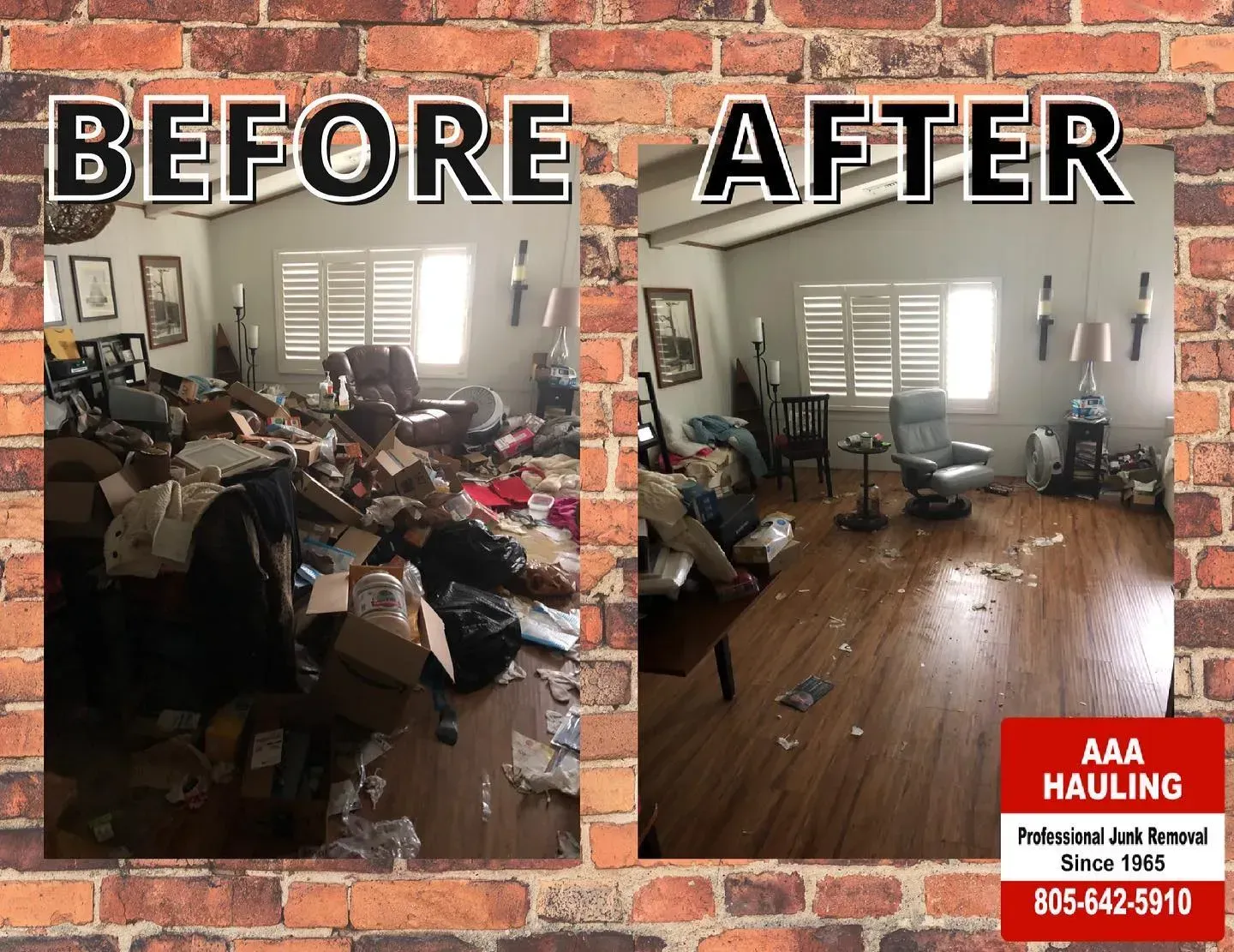 Before and after junk removal