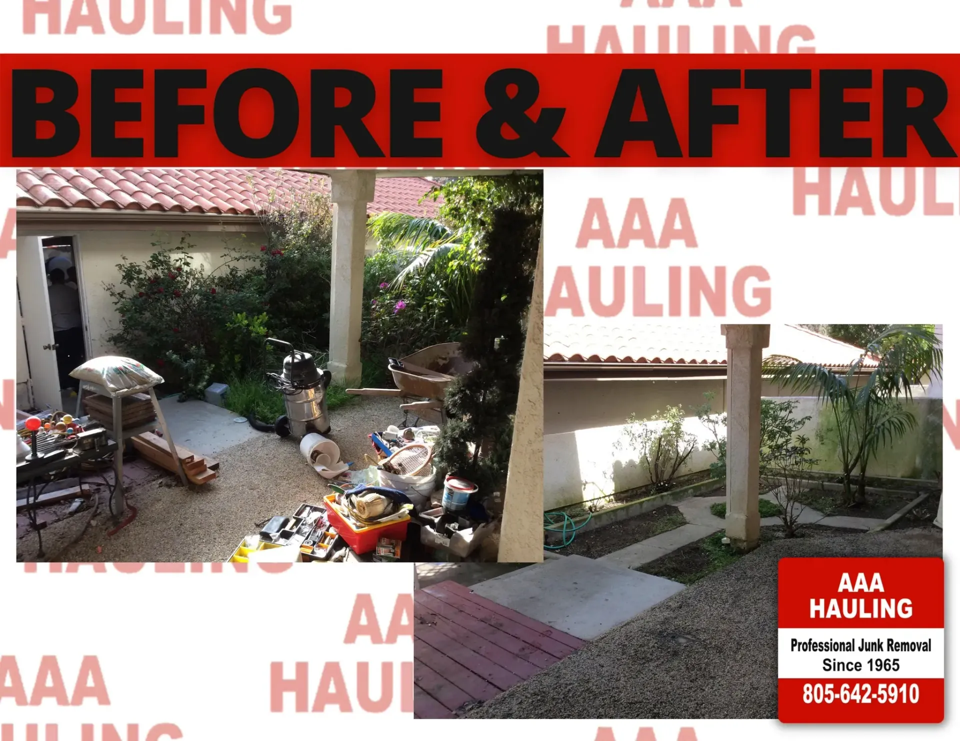 Before and after junk removal