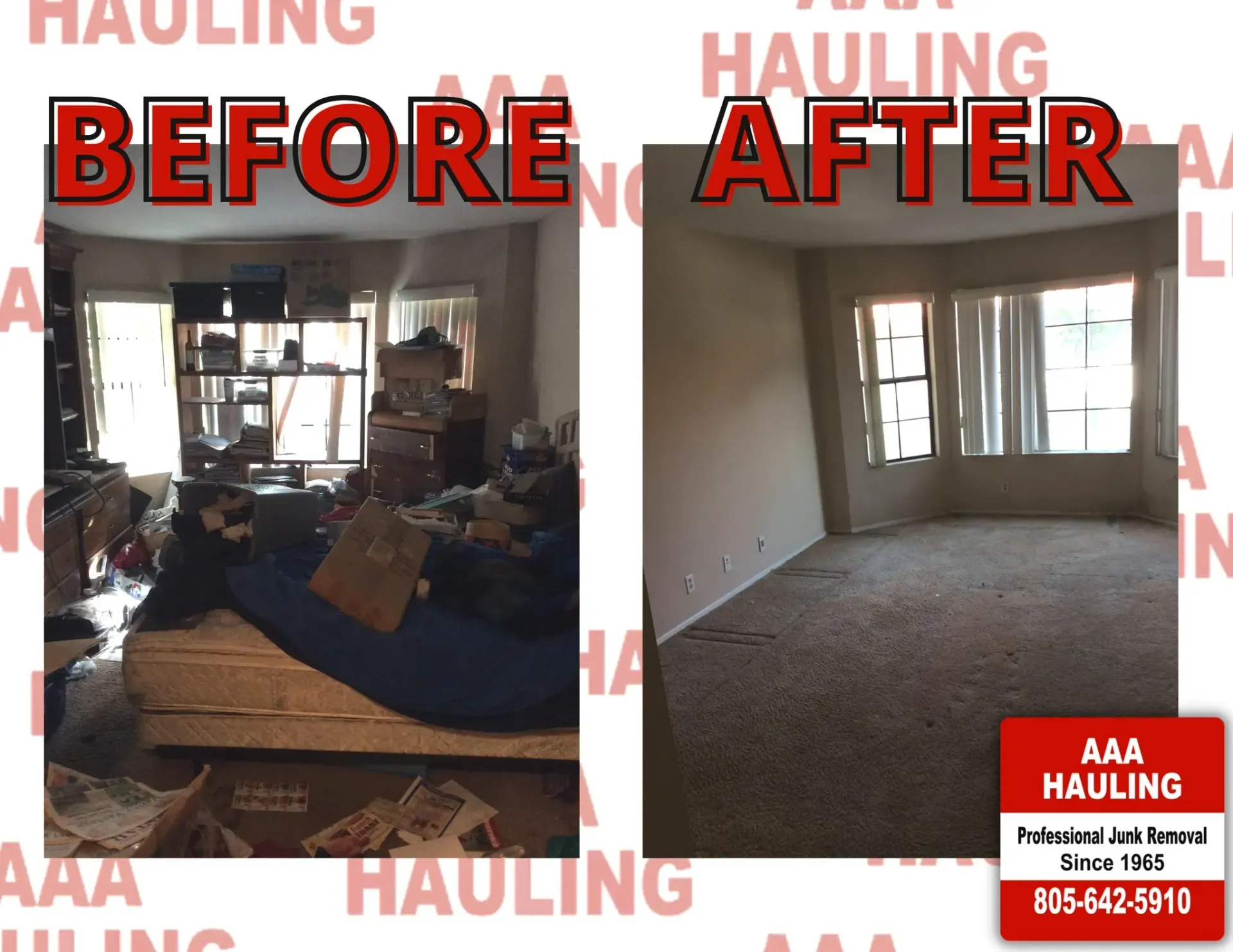 Before and after junk removal