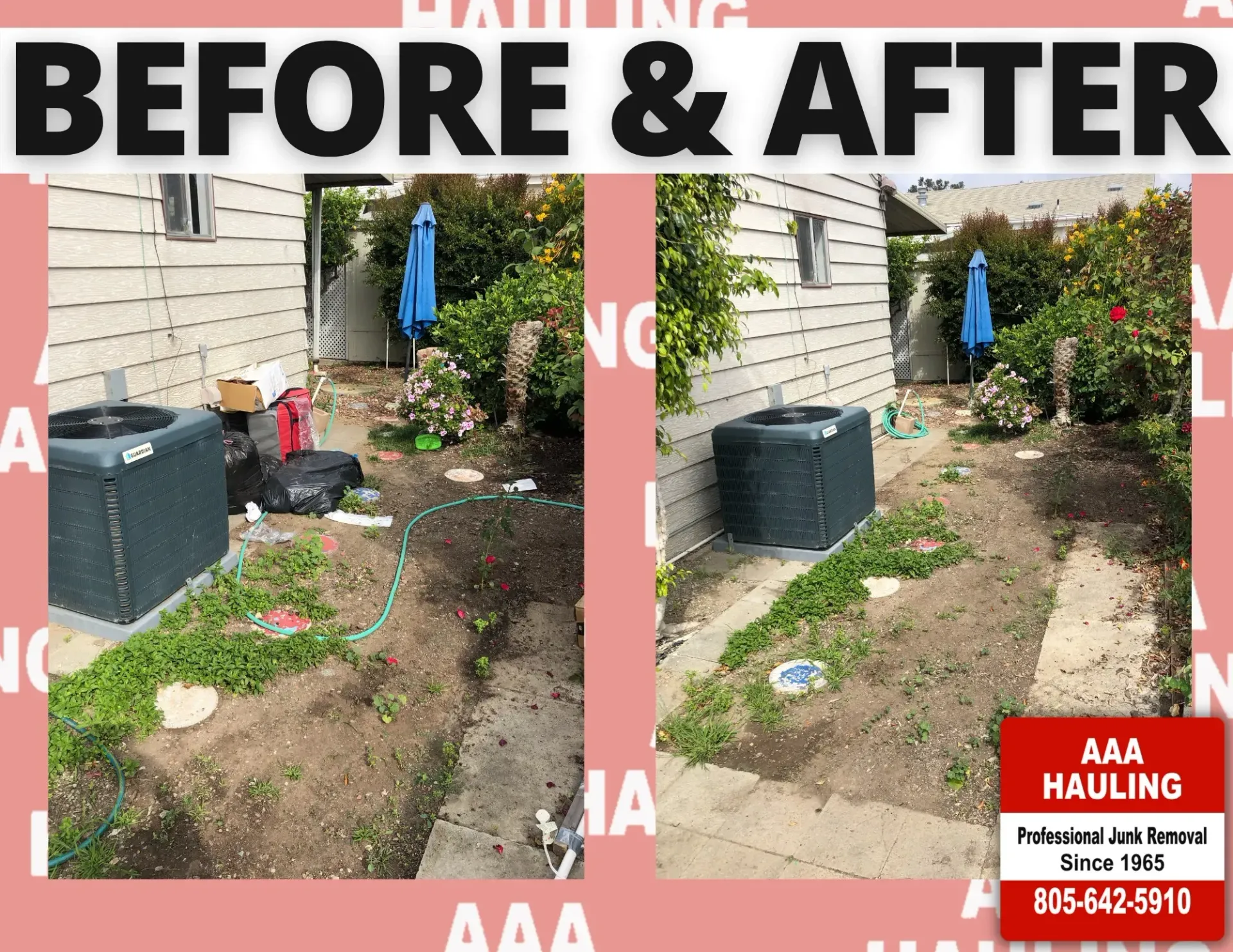 Before and after junk removal