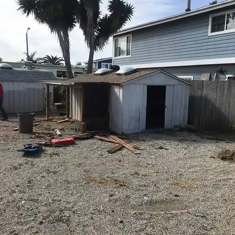 Shed Demolition Before
