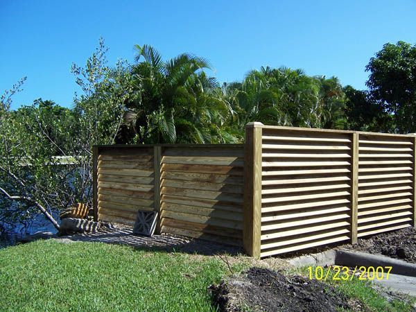 Horizontal Fence With Louvers — Cocoa Beach, FL — Darrell’s Docks