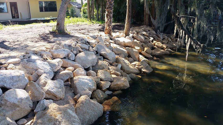 Shoreline Rock Pile — Cocoa Beach, FL — Darrell’s Docks
