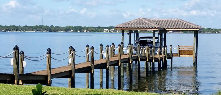 Wooden Dock Near Lake — Cocoa Beach, FL — Darrell’s Docks