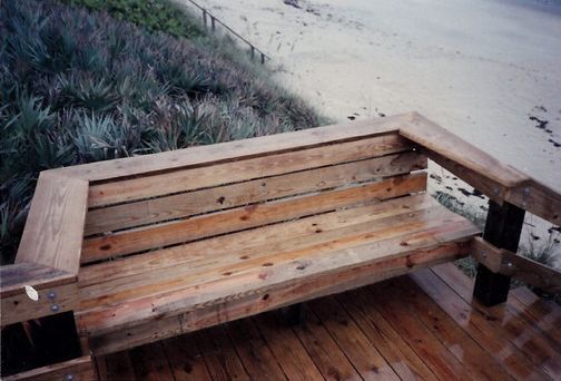 Bench With Handrail — Cocoa Beach, FL — Darrell’s Docks