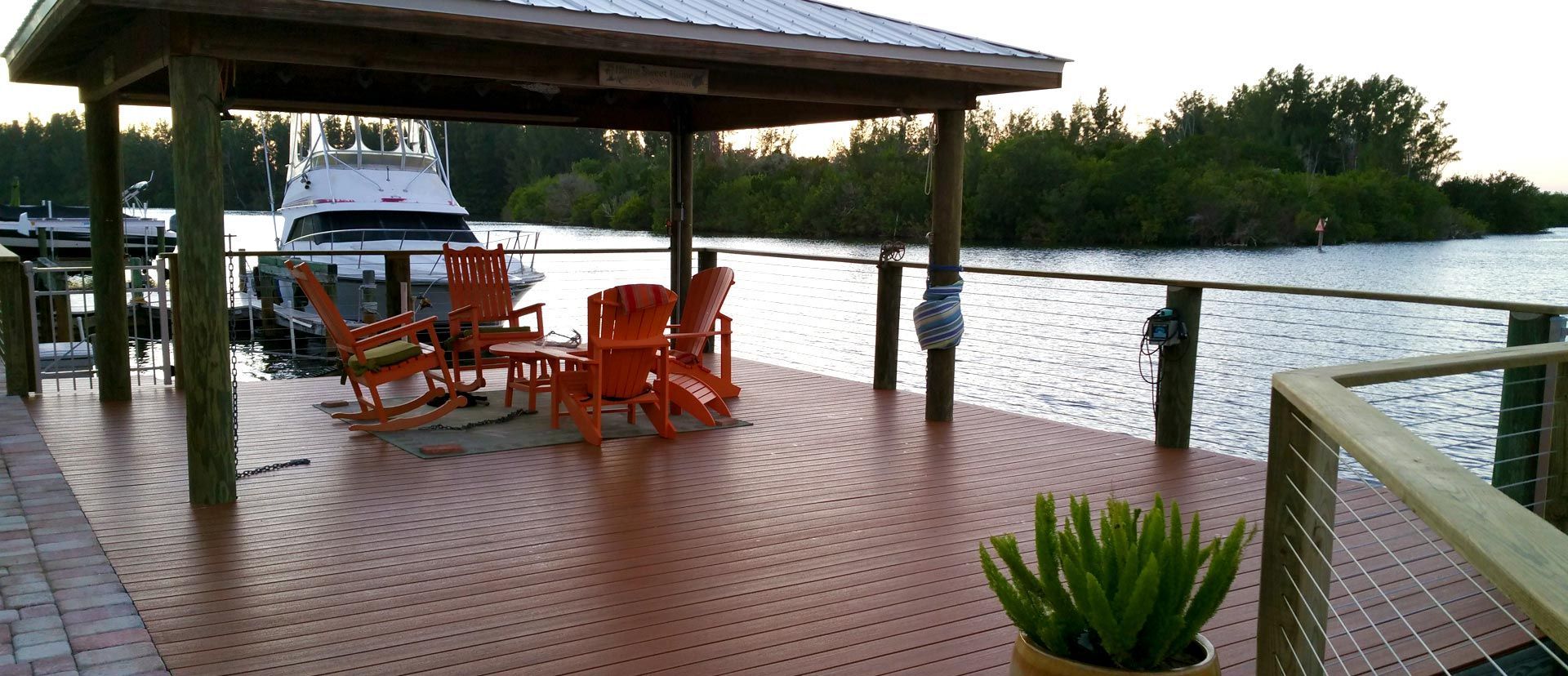 Seating Area Near Lake — Cocoa Beach, FL — Darrell’s Docks