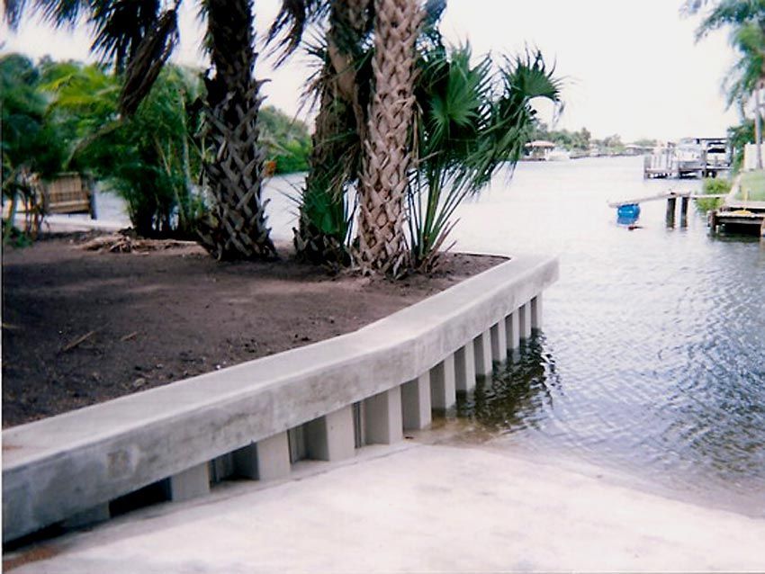 Concrete Seawall Installation — Cocoa Beach, FL — Darrell’s Docks