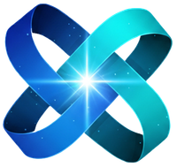 A blue square with a white square in the middle on a white background.