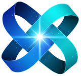 A blue square with a white square in the middle